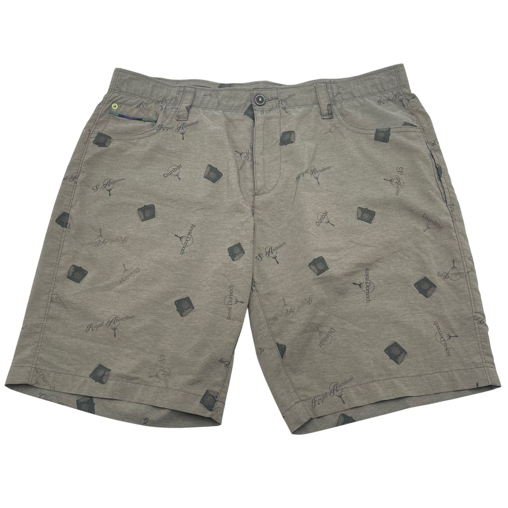 William Murray‎ Golf Shorts Men's Size 36 Straight Fit British Open Courses AOP